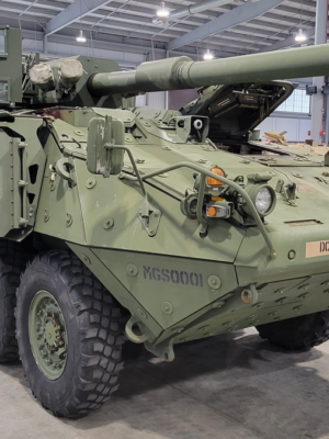 M1128 Stryker MGS Zırhlı Araç 1/100 Ölçek 3D Baskı STL