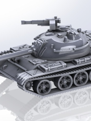 T-54 / T-55 / T-62 Sovyet Tank Serisi 1:100 Ölçek 3D Baskı STL