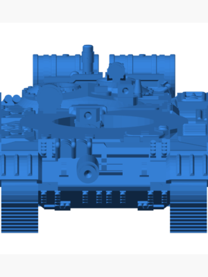 T-55 AM2 Tank 1:100 Ölçek 3D Baskı STL