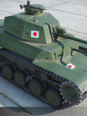 Tip 1 Chi-He Japon Orta Tankı 1/100 Minyatür 3D Baskı STL
