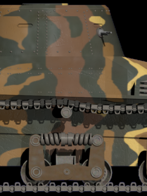 Mitsu-104 Japon WWII Tankı 3D Baskı Minyatür STL