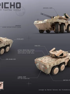IFV Jericho Piyade Muharebe Aracı 3D Baskı Modeli STL