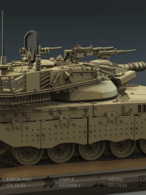 Merkava 2 Ana Muharebe Tankı 1:24 Ölçek 3D Baskı STL