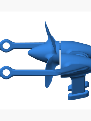 Alman U-Boot Denizaltısı Dümen ve Pervane Seti 3D Baskı STL