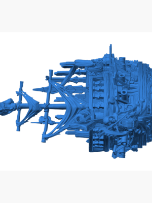 Lanetli Korsan Gemisi 3D Baskı Modeli STL