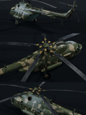 Mi-17V-5 Askeri Nakliye Helikopteri 3D Baskı Modeli STL