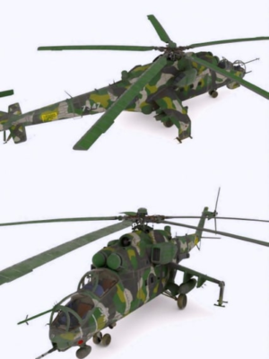 Mil Mi-24 Saldırı Helikopteri 3D Baskı STL