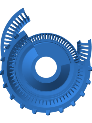 Rolls-Royce Trent 900 Jet Motoru 3D Baskı STL