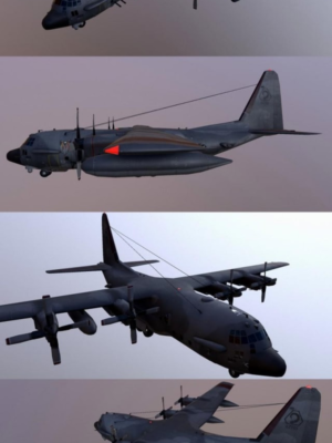 AC-130 Spectre Saldırı Uçağı 3D Baskı Figür STL