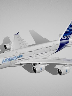 Airbus A380 Yolcu Uçağı 3D Baskı Modeli STL