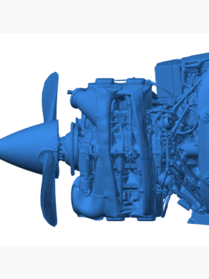 Uçak Radyal Motoru ve Pervane 3D Baskı Modeli STL