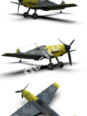 Messerschmitt Bf 109E Savaş Uçağı 3D Baskı STL