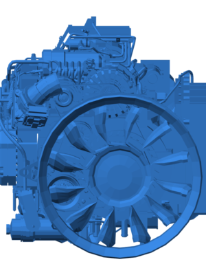 Scania DC13-166 Dizel Motor Modeli 3D Baskı STL