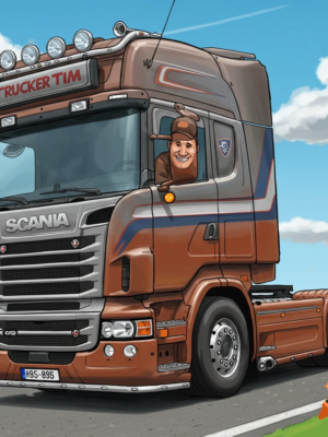 Scania Toon Tır 3D Baskı STL Modeli
