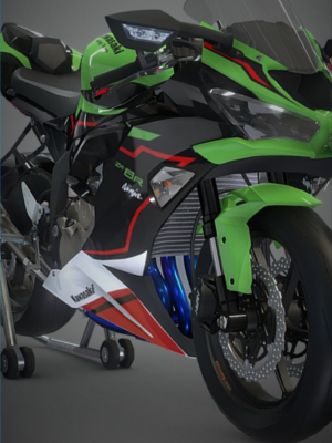 Kawasaki ZX-6R Ninja 2021 3D Baskı STL Model