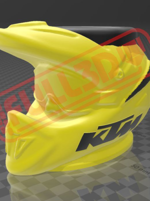 KTM Motosiklet Kaskı Minyatür 3D Baskı STL