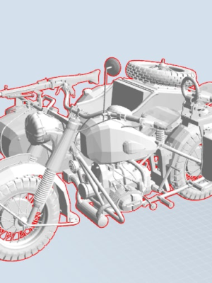 BMW R75 Motosiklet 3D Baskı STL Modeli