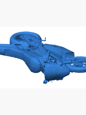 Motosiklet 3D Baskı STL Modeli – Tek Parça
