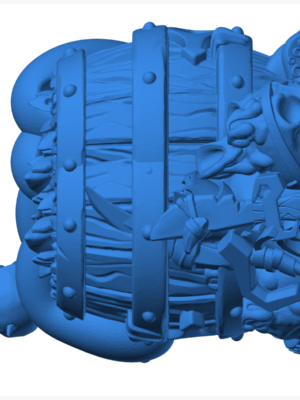 Ölümsüz Korsan Gemisi Fıçı Aksesuar Seti 3D Baskı STL