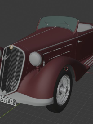 Alfa Romeo 6C 2300 S Touring Pescara Spider 1935 3D Baskı STL