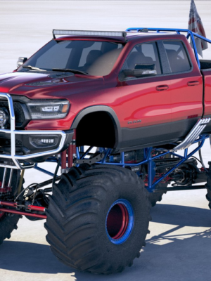 Dodge RAM 1500 Rebel Monster Truck 2019 3D Baskı STL