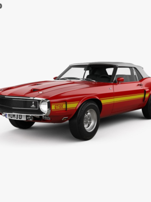 Ford Mustang GT500 Shelby Cabrio 1969 3D Baskı STL