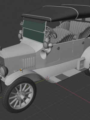 Ford Model T 4 Kapılı Tourer 1924 3D Baskı STL