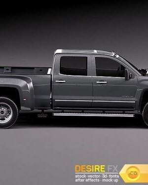 GMC Sierra HD 2015 Pickup Kamyonet 3D Baskı STL Modeli