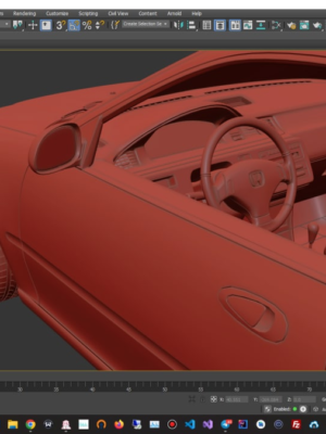 Honda Civic Mk5 Hatchback (1991) 3D Baskı Modeli STL