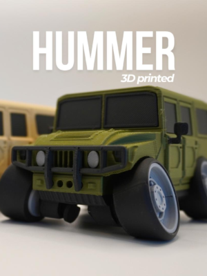 Hummer H1 Humvee Stilize 3D Baskı Modeli STL