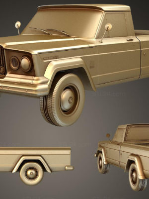 Jeep Gladiator 1962 3D Baskı STL Modeli