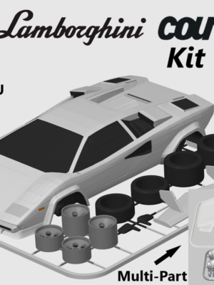 Lamborghini Countach Kit Kart 3D Baskı STL