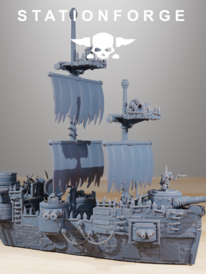 Goblin Savaş Gemisi – İnci 3D Baskı STL (33 Parça)