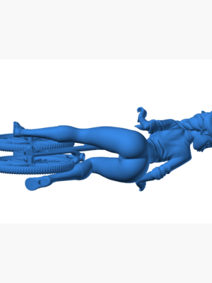 Eelsa Bisikletli Kadın Figürü 3D Baskı STL