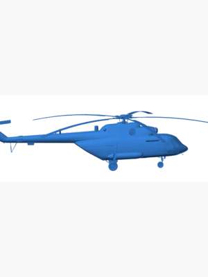 Mi-17V-5 Askeri Nakliye Helikopteri 3D Baskı Modeli STL