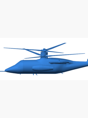 Sikorsky S-69 (XH-59A) Deneysel Helikopter 3D Baskı Modeli STL