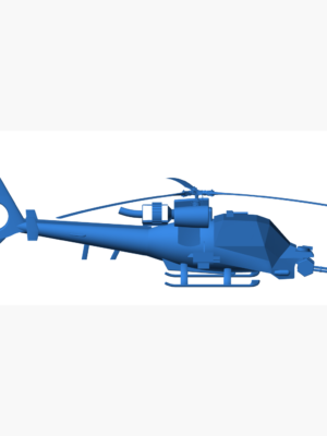 Blue Thunder Helikopter 3D Baskı STL