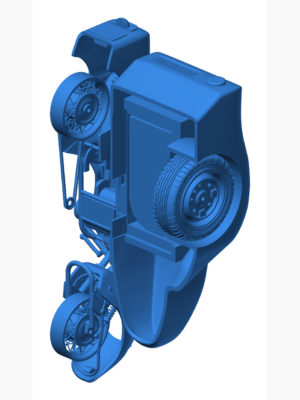 Kawasaki Mach III 500 Yan Arabalı Motosiklet 3D Baskı Modeli STL
