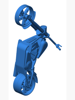 Harley-Davidson Chopper Motosiklet 3D Baskı Modeli STL