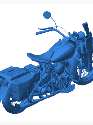 Harley-Davidson WLA 1942 Askeri Motosiklet 3D Baskı STL