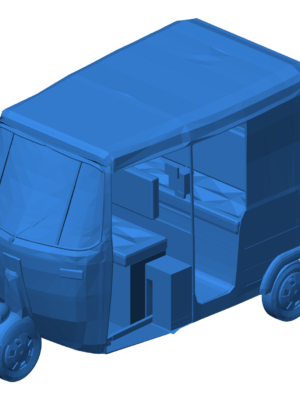 Bajaj Auto Rickshaw Hint Üç Tekerlekli Taksi 3D Baskı STL
