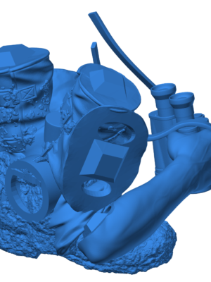 Motosikletli Keşif Askeri Figürü (Scout) 3D Baskı STL