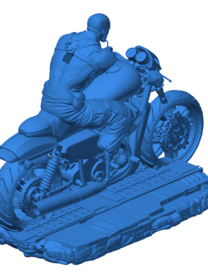 Captain America Motosiklet Figürü 3D Baskı STL
