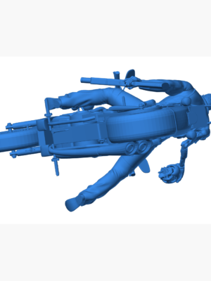 Terminator Motosiklette Figür 3D Baskı STL