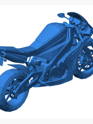 Motosiklet 3D Baskı STL Modeli – Tek Parça