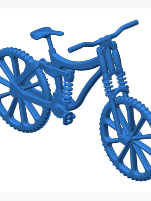 Downhill Çift Süspansiyonlu Dağ Bisikleti 3D Baskı STL