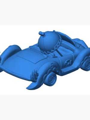 Çılgın Yarışlar (Wacky Races) – Compact Pussycat Pembe Araba 3D Baskı STL Seti – 16 Parça