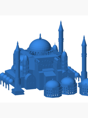 hagia sophia architecture 3D Baskı STL