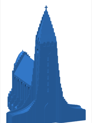 hallgrimskirkja 3D Baskı STL