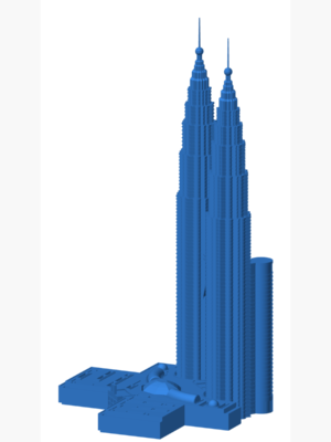 petronas towers 3D Baskı STL